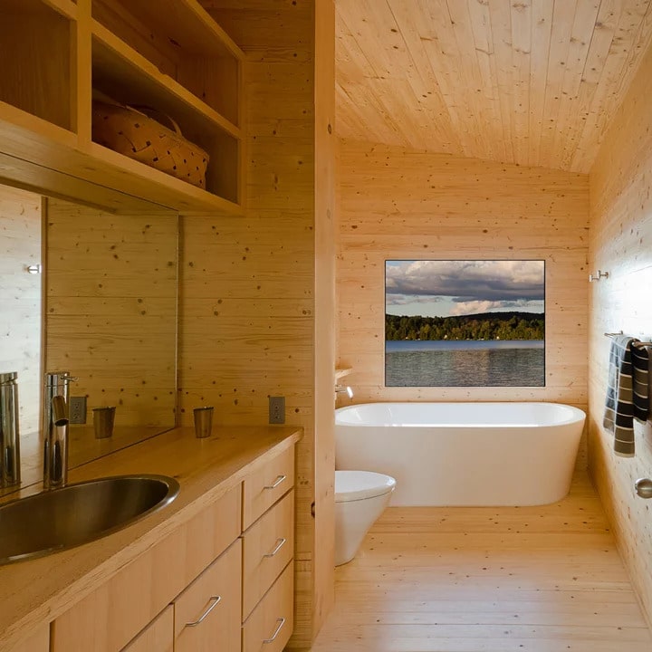 All Even Wood Flooring Bathroom