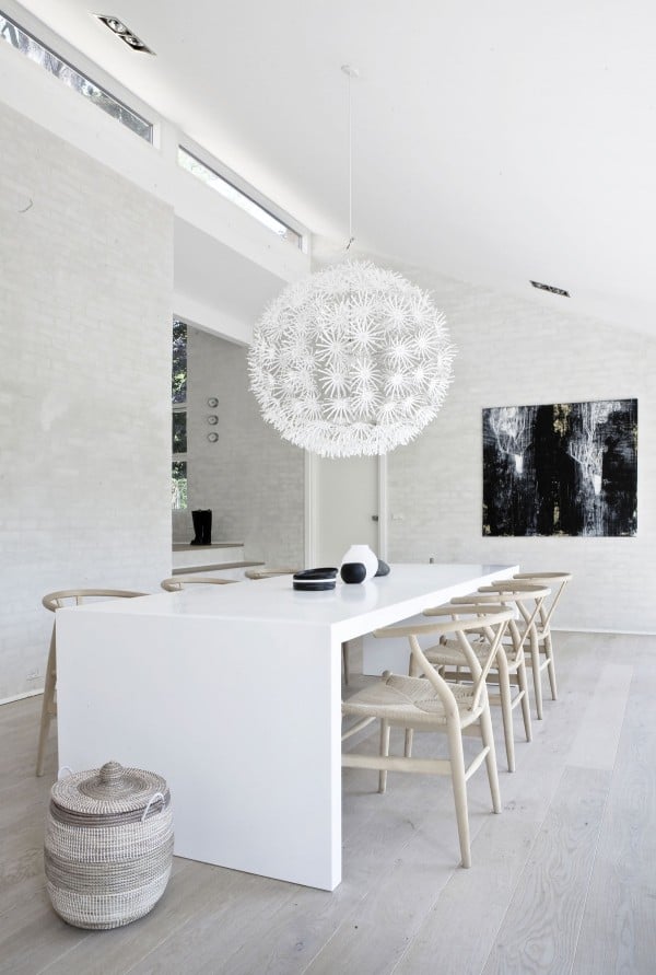 Beautiful White Scandinavian Dining Table