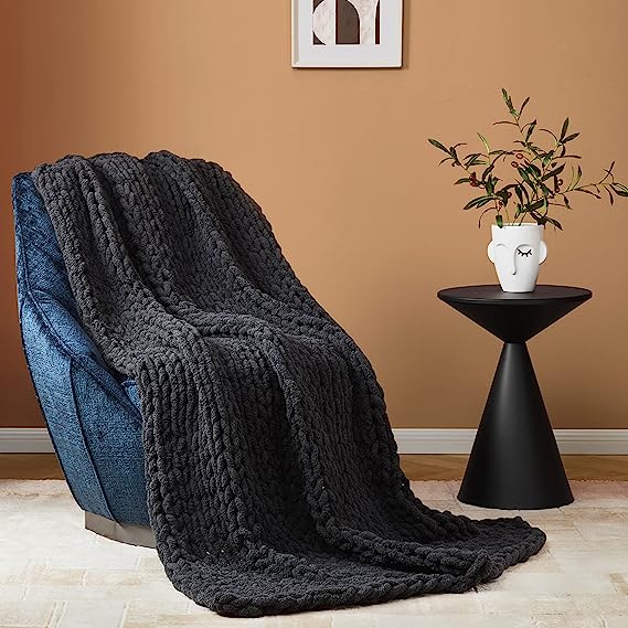 Bedfolks Chunky Knit Blanket Throw