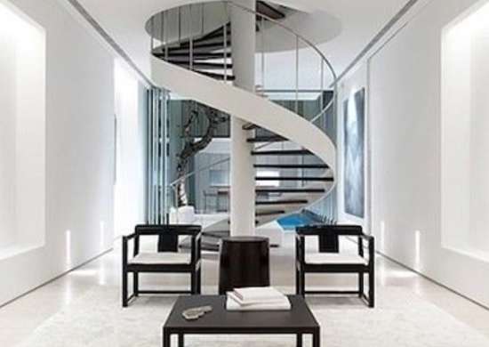 Curved Side Stairway