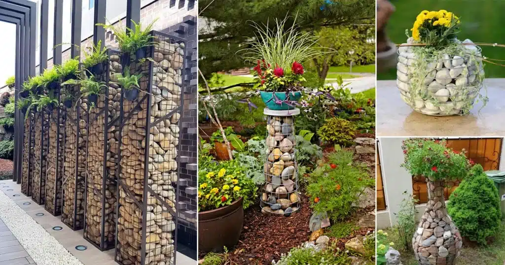 Gabion Plant Stand