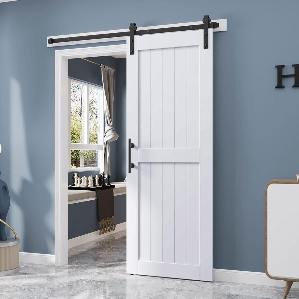 Modern White Barn Door