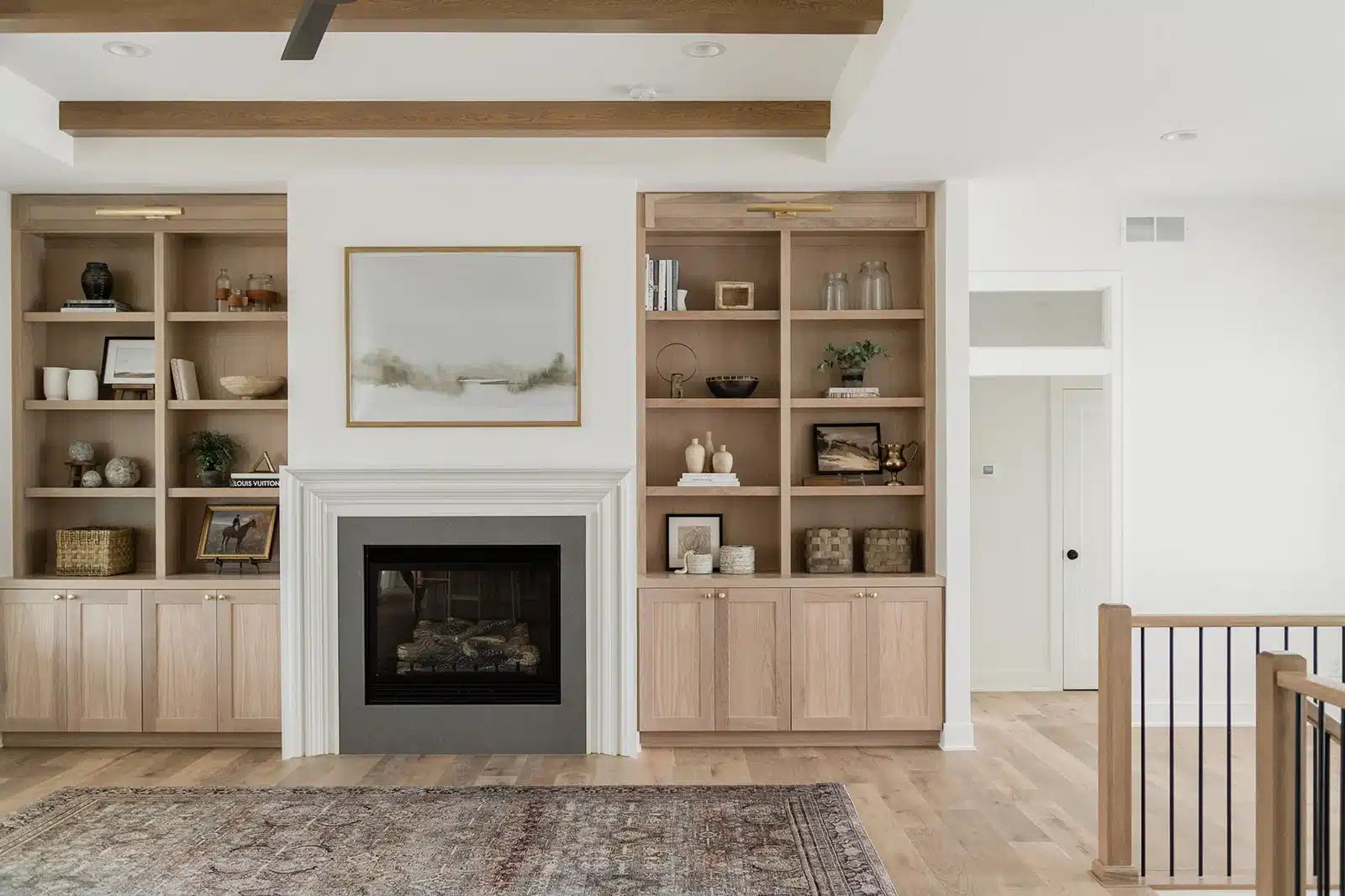 Natural Wood Built-Ins