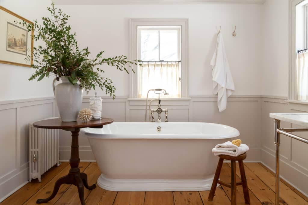 Primary Bathroom with a Classical Wooden Touch