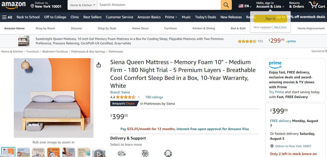 Siena Mattress