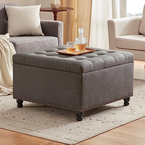 Tbfit Large Square Storage Ottoman Bench