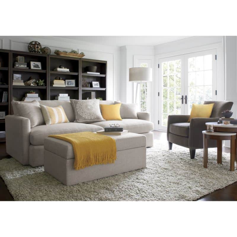 The Crate & Barrel Lounge II Storage Ottoman