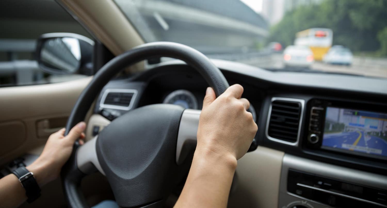 Crooked Steering Wheel of The vehicle