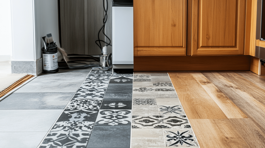 How to Apply Peel and Stick Tile Over Linoleum