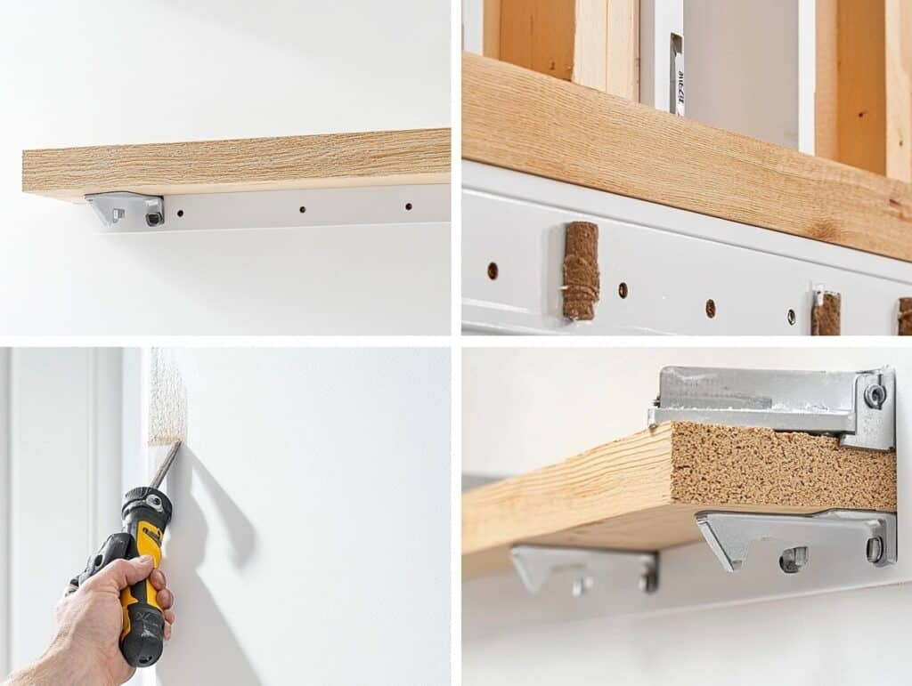 hang floating shelves