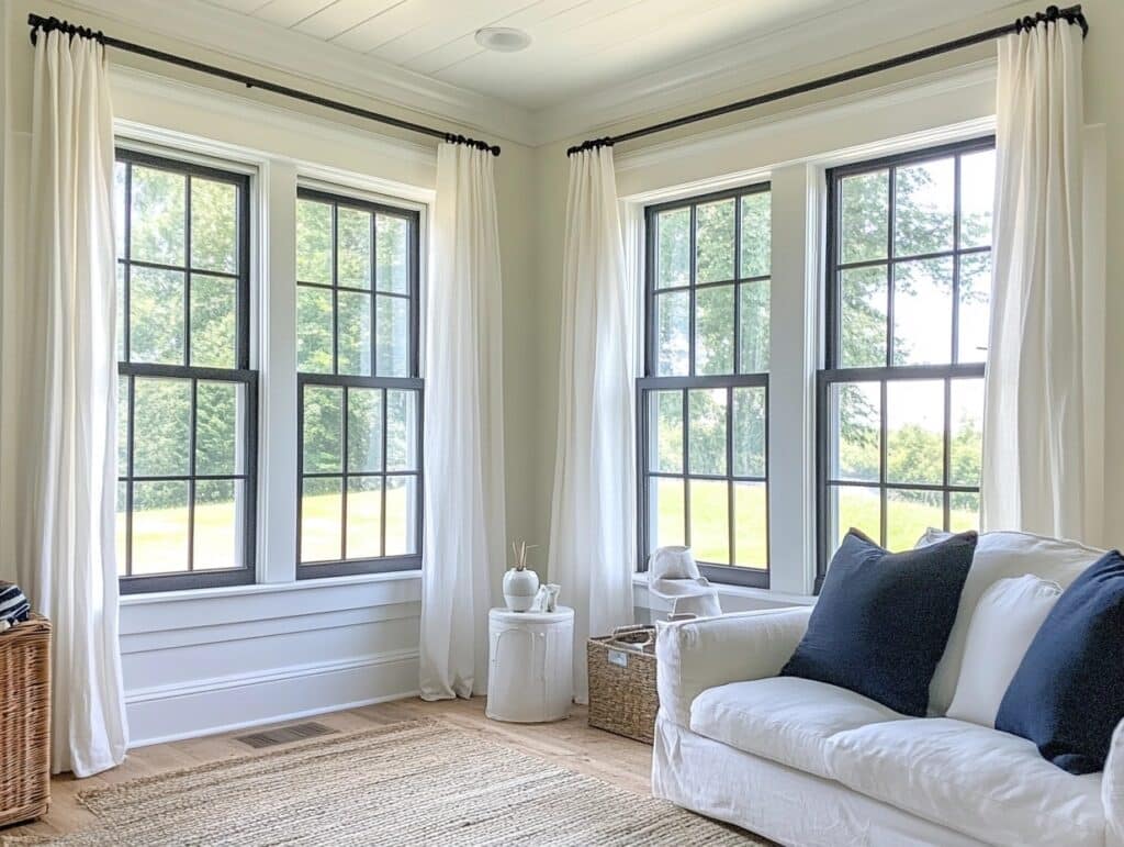 Crisp White Curtains