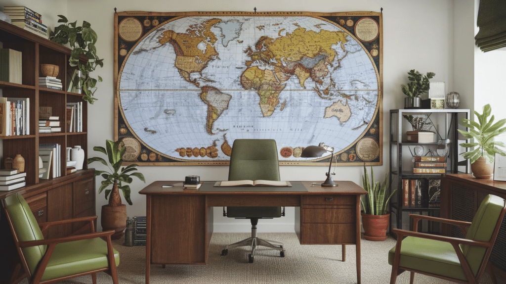 Vintage Map or Travel Decor