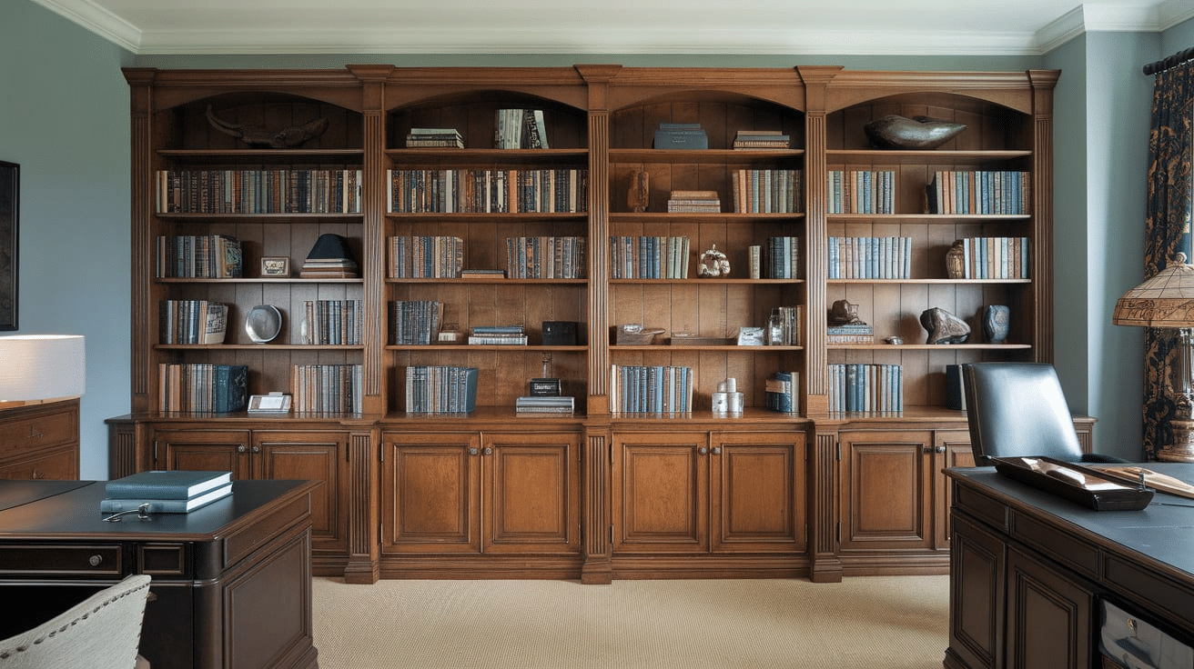 Stylish Men's Office Bookshelf Decor: Modern & Professional Ideas