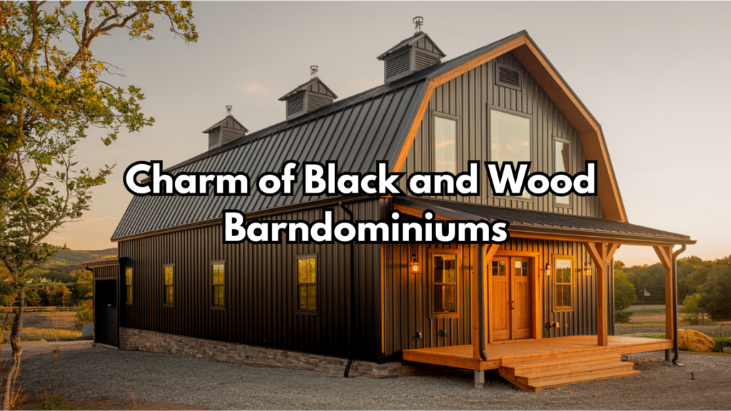 The Charm of Black and Wood Barndominiums