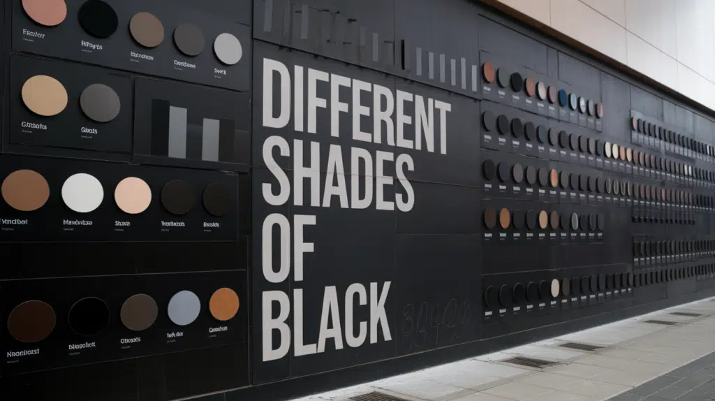different black colors