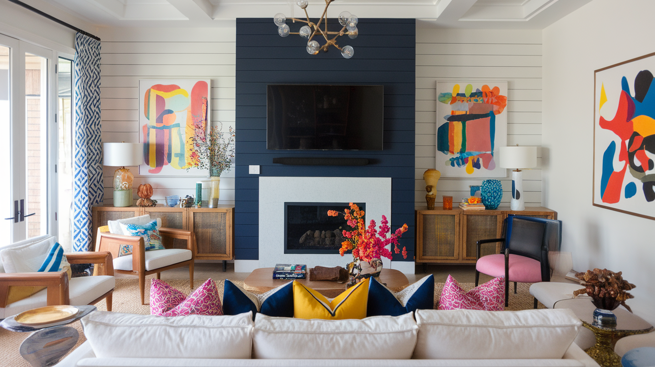 Eclectic_Shiplap_TV_Wall