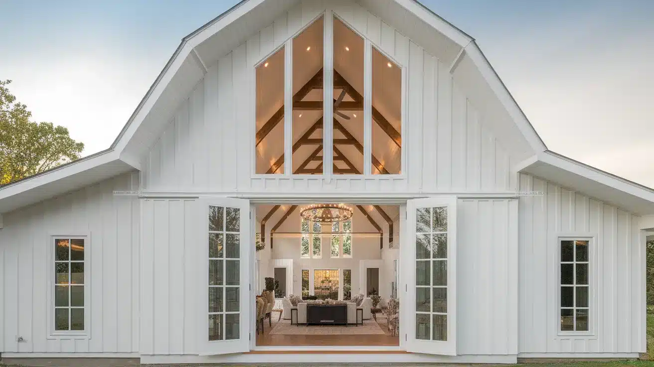 White_Barndominiums_with_Cathedral_Ceilings