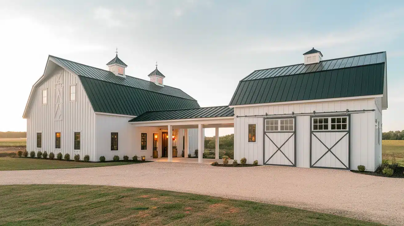 White_Barndominiums_with_Detached_Garage_and_Workshop