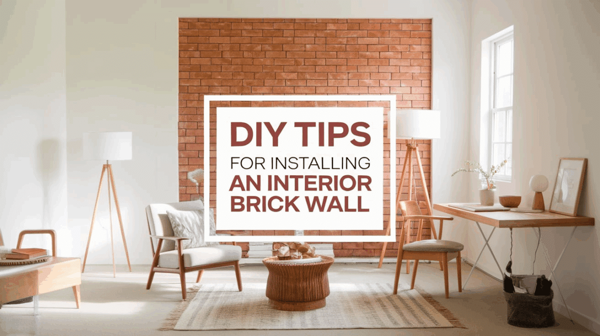 DIY Tips for Installing an Interior Brick Wall - Opple House
