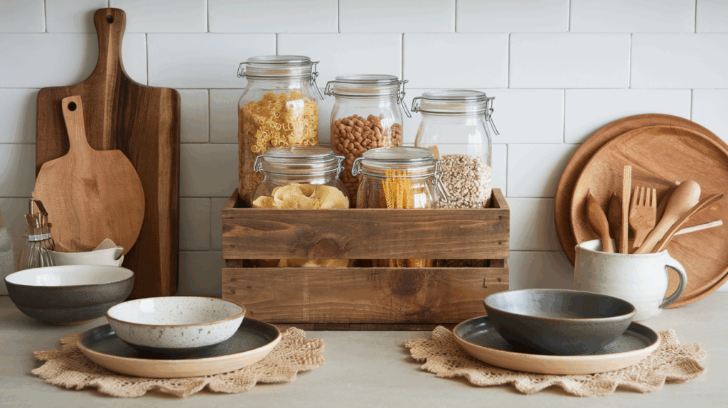 Crate Display for Mason Jars