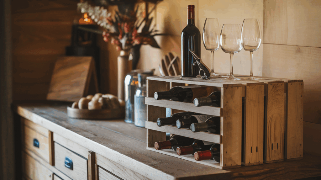 DIY Crate Wine Rack