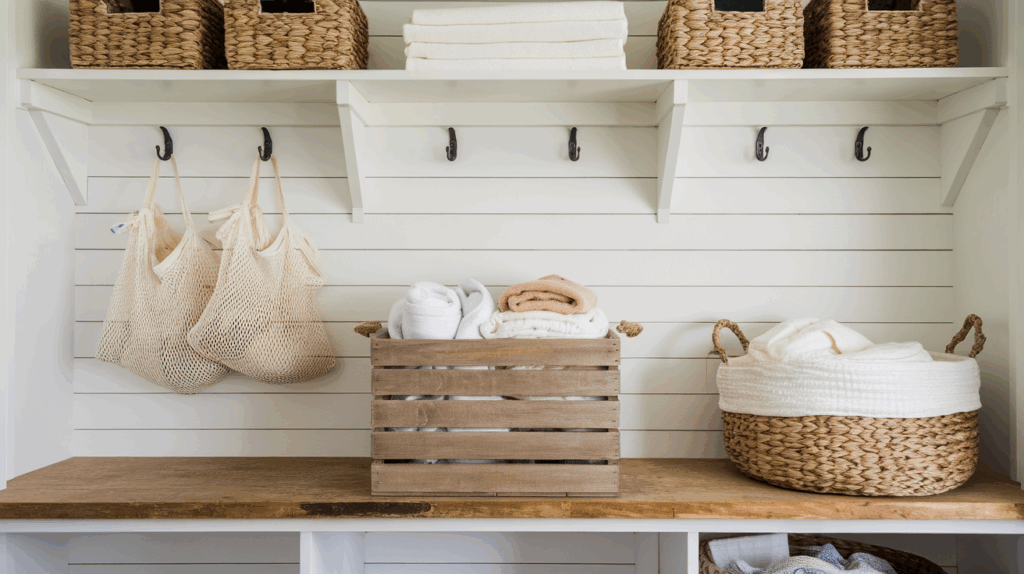 Crate Laundry Basket Holder