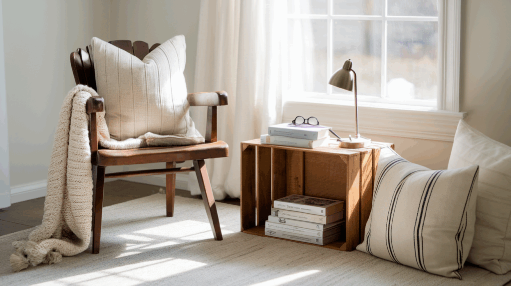 Crate Book Nook Organizer