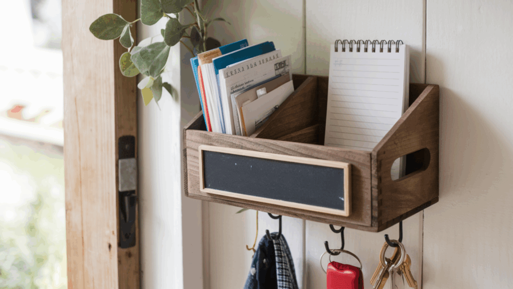 Farmhouse Crate Mail Station