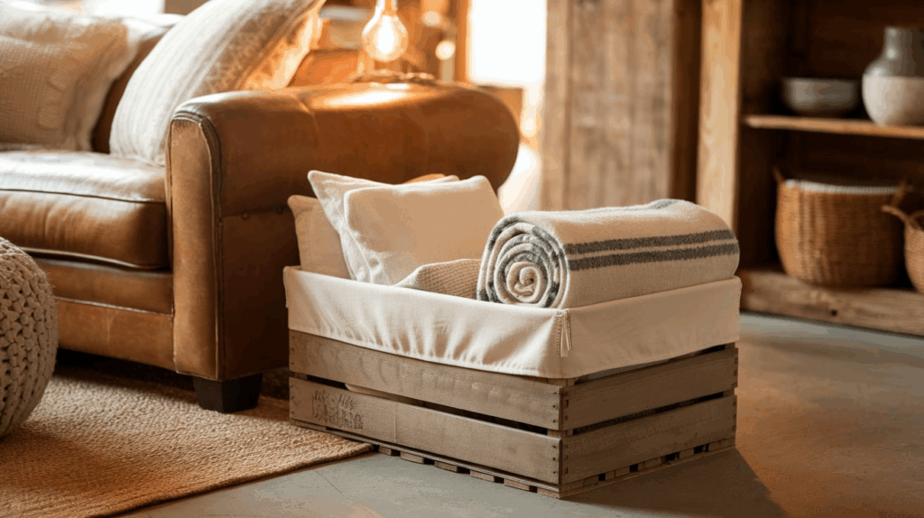 Crate Blanket Storage Basket