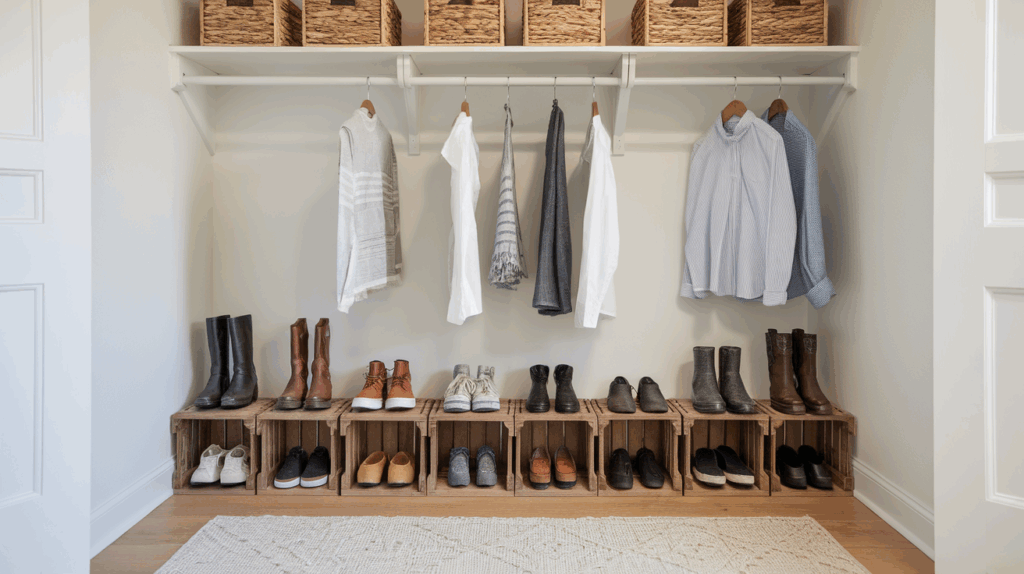 Crate Shoe Rack for Closet 