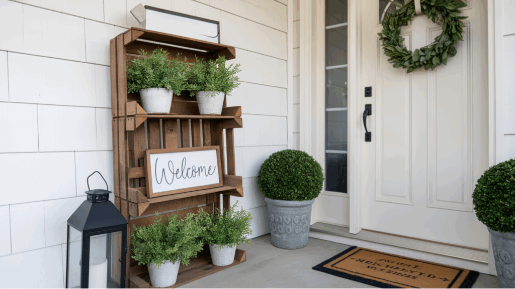 Crate Porch Welcome Display