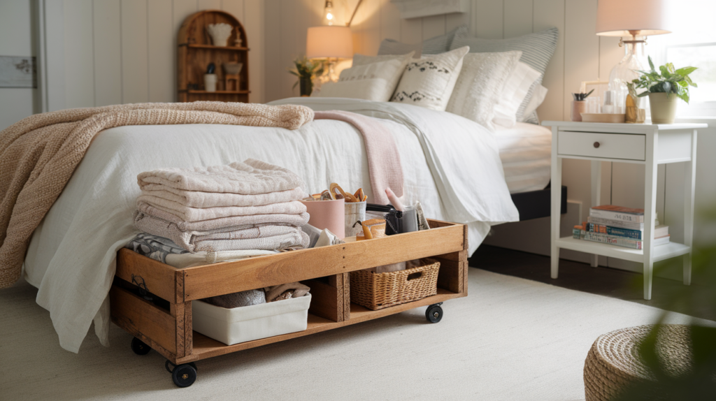 Rolling Storage Crate with Wheels