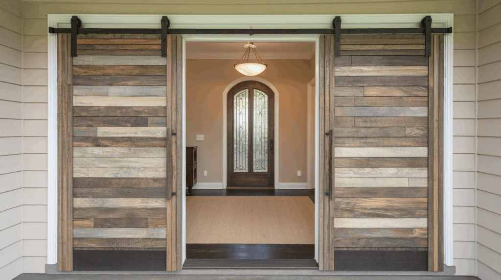 Add Faux Wood Panels
