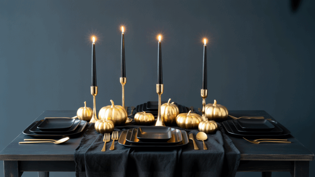 Black and Gold Glam Table