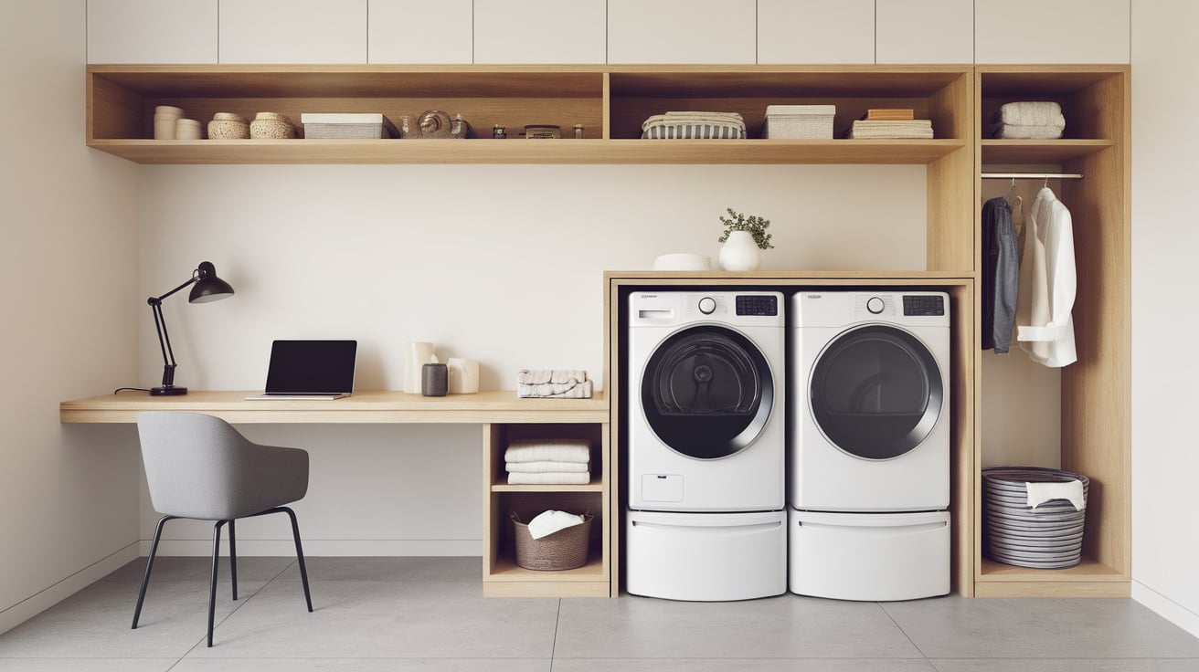 Countertop_Desk_Over_Laundry_Pedestals