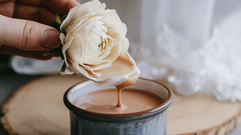 Dip Flowers in Wax for a Unique Look
