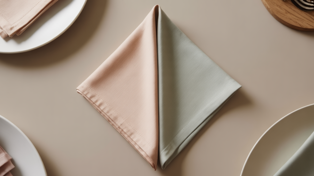 Fold the Napkin Diagonally into a Triangle
