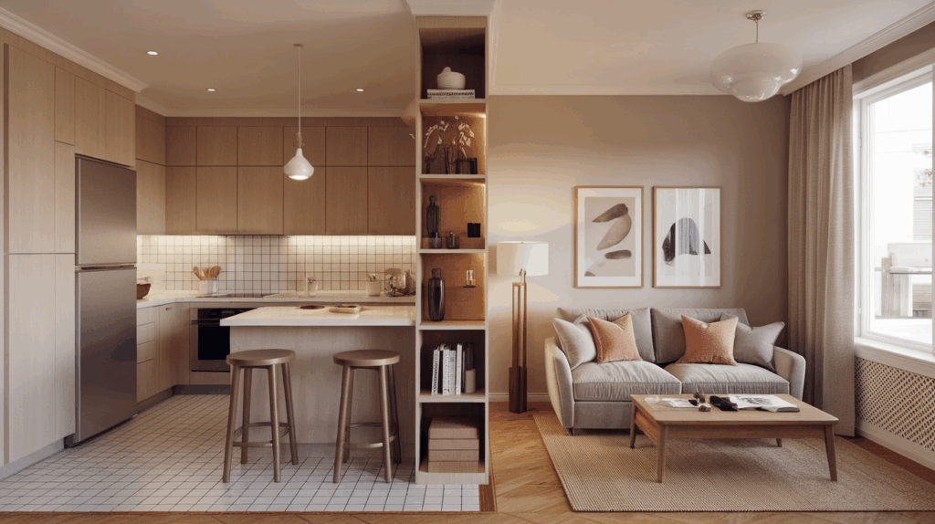 How to Separate Kitchen and Living Room in Small Apartment?
