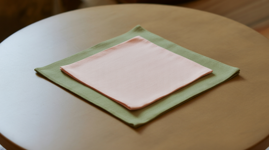 Lay the Napkin Flat on a Clean Surface