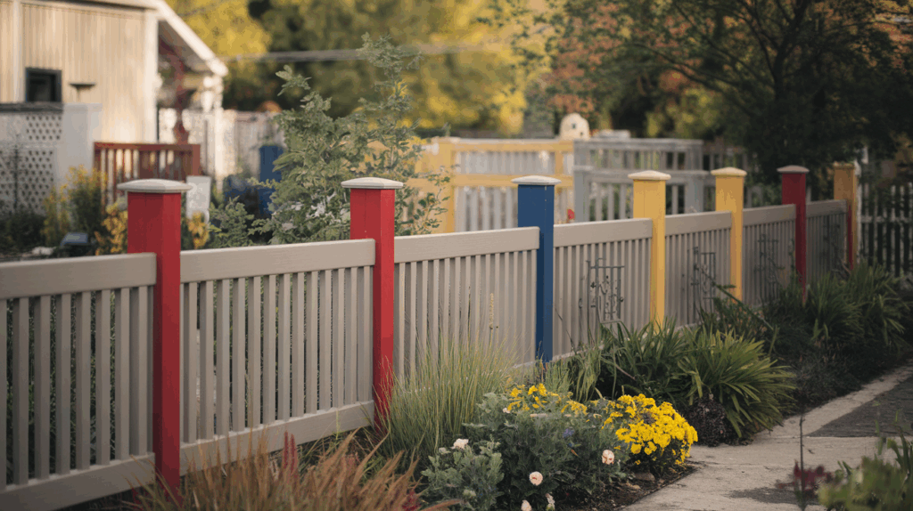 Painted Fence Posts
