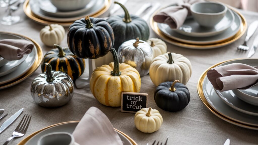 Painted Pumpkin Table