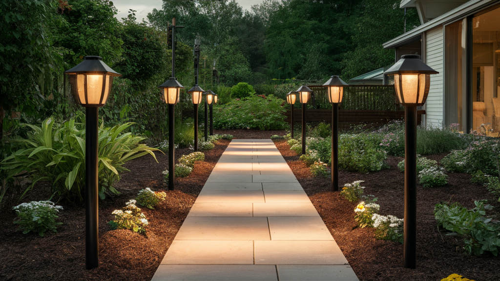 Path Lighting with Farmhouse Flair