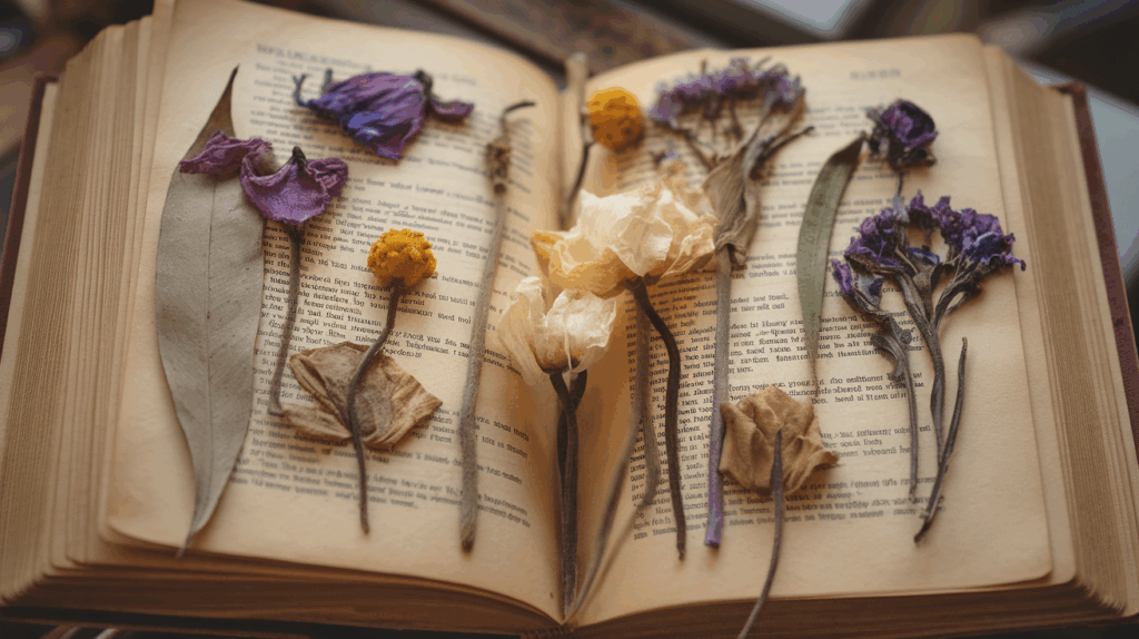 Press the Flowers in a Book