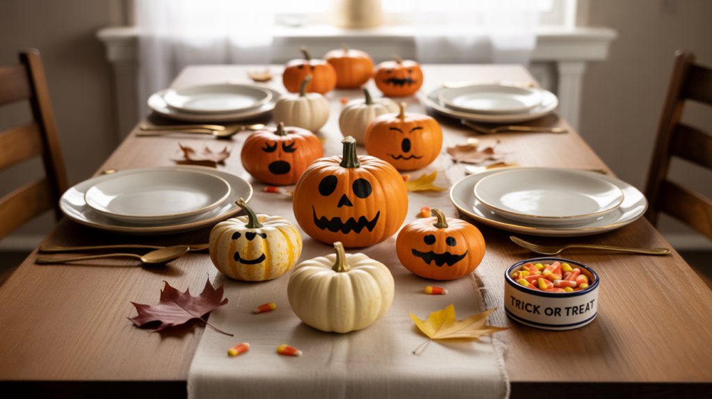 Pumpkin Face Table


