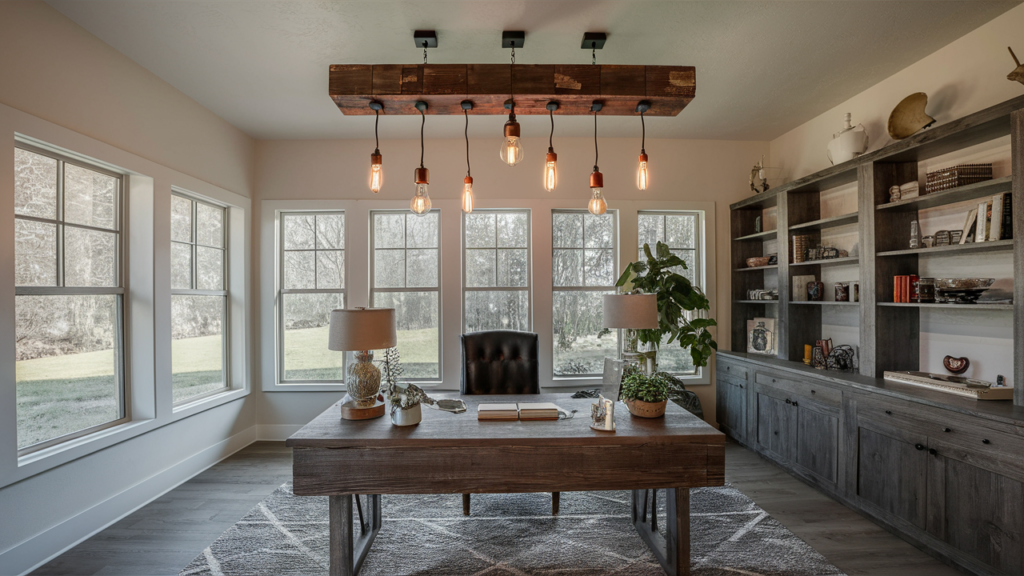 Reclaimed Wood Beam Fixture