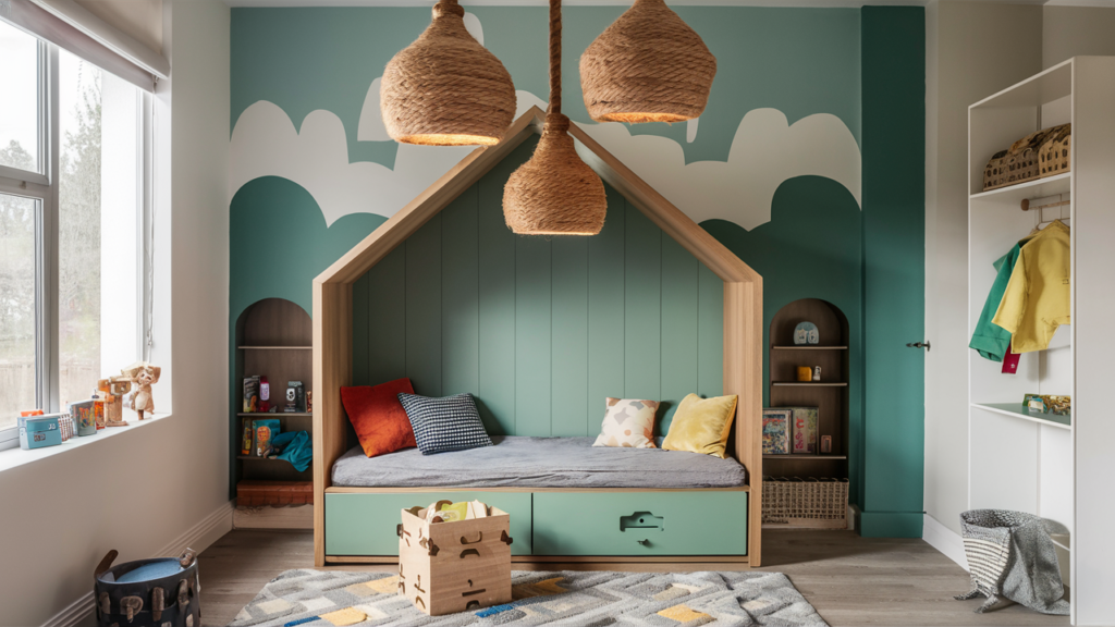 Rope and Wood Pendant Lights