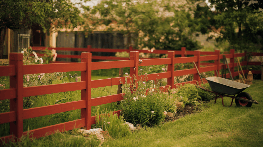 Rustic Barn Red Fence
