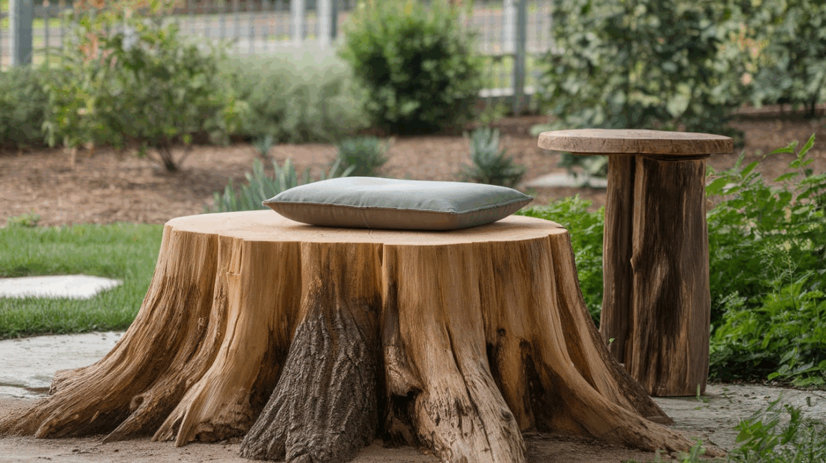 Rustic Tree Stump 15 Creative Outdoor Tree Stump Decorating Ideas - Opple House
