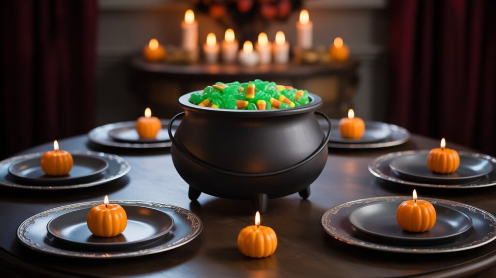 Simple Cauldron Centerpiece
