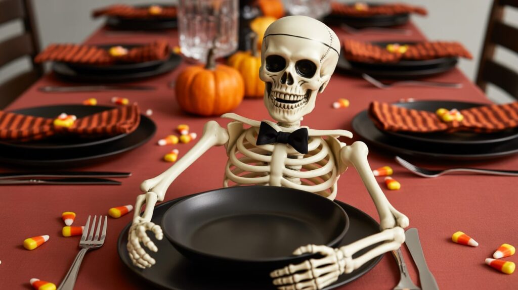 Skeleton Guest at the Table
